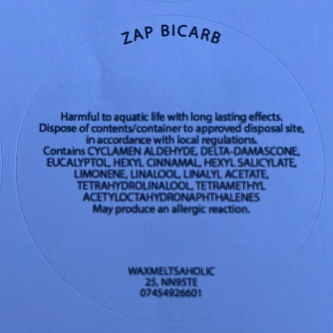 Zap Bicarb  wax melt