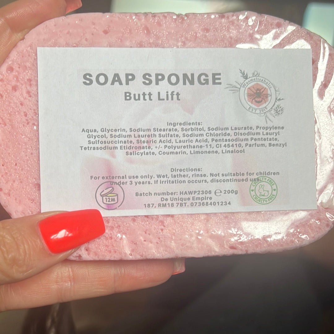 Soap sponge butt lift