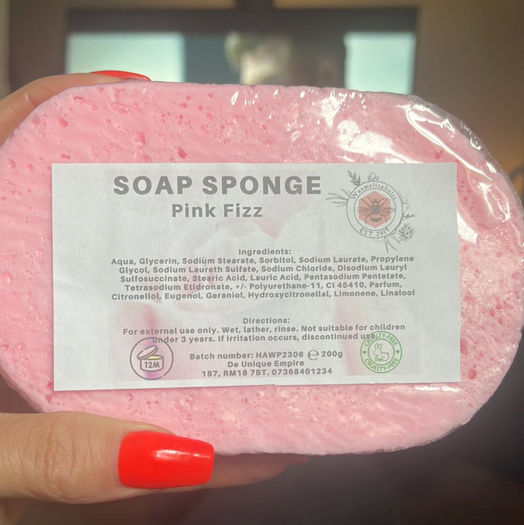 Soap sponge pink fizz
